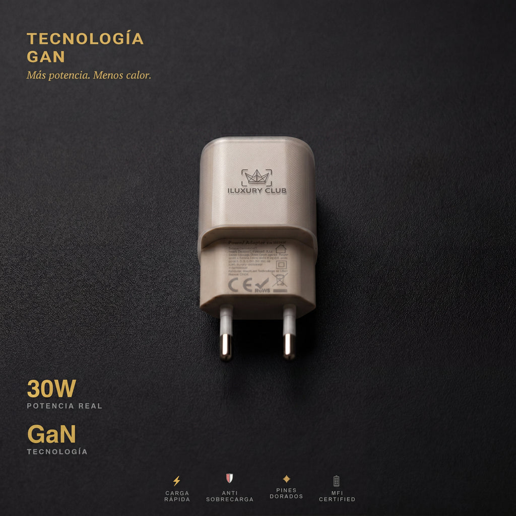 iLUXURY CLUB Adaptador 30W tipo USB - C